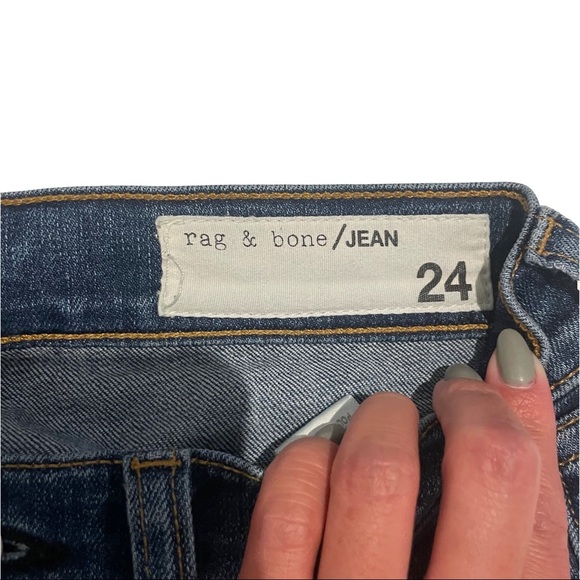 Rag & Bone Blue High-Rise Skinny Jeans Size 24 - Picture 9 of 9
